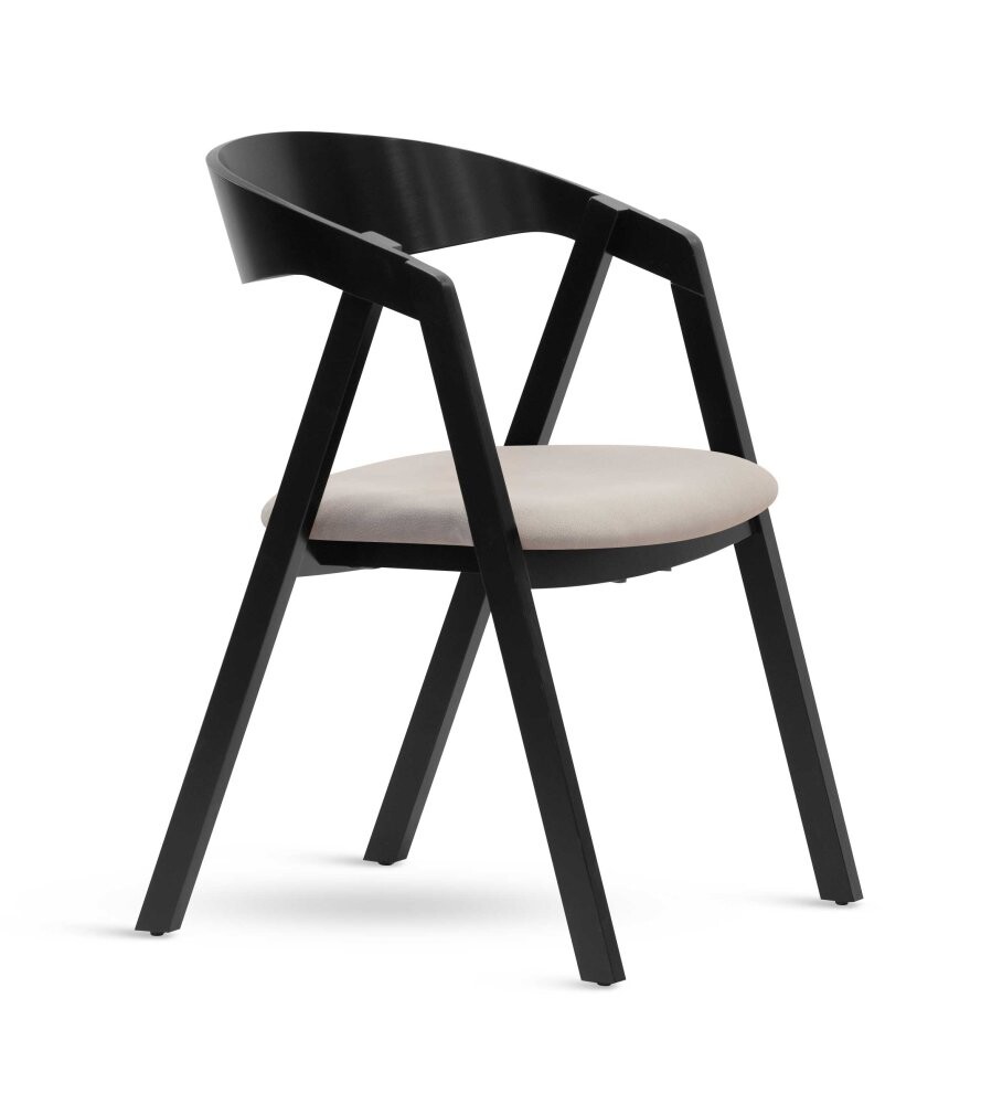 Křesílko GURU – stohovatelné, různé barvy sedáků, černá kostra lux 12 hnědá