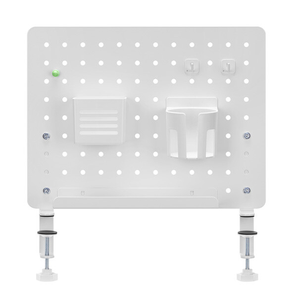 Kancelářský organizér upínací na stůl Powerton Pegboard šedý, ocel, DIY