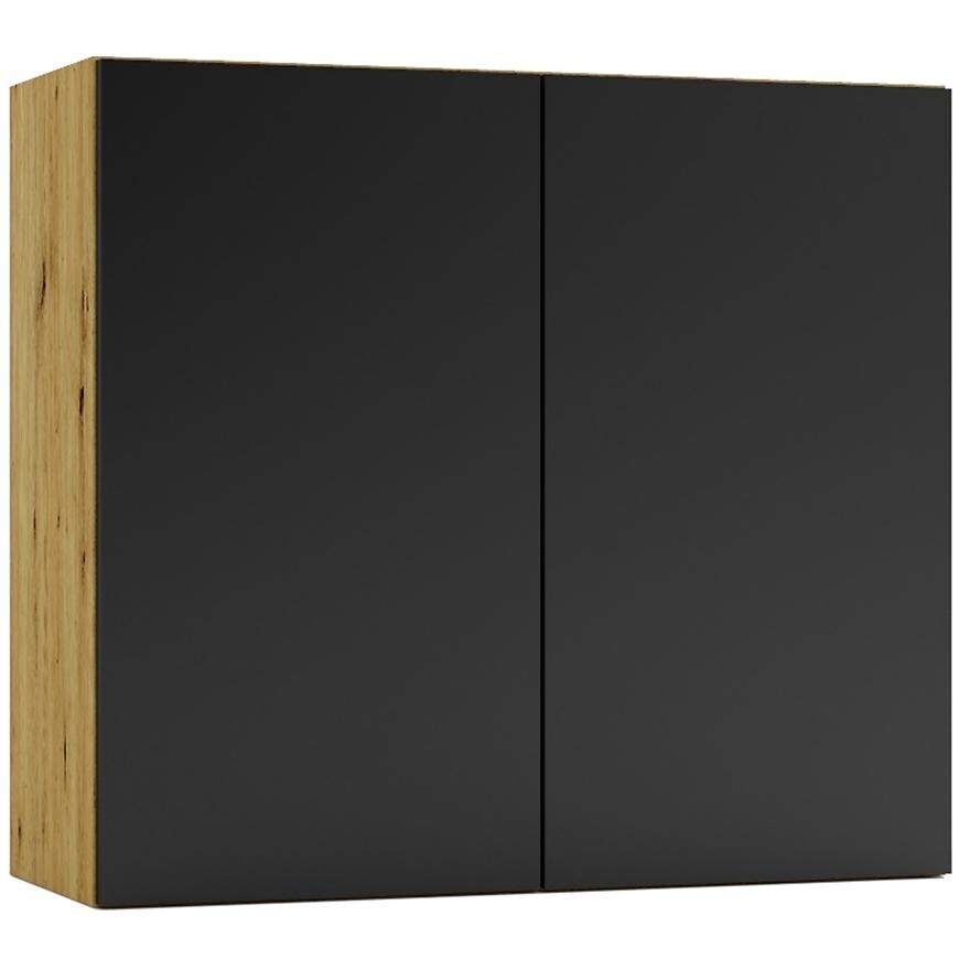 Kuchyňská skříňka Cosmo Isabel W80 černý hrášek/dub artisan