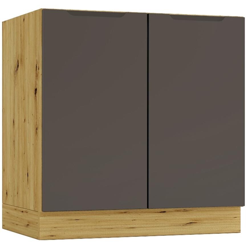 Kuchyňská skříňka Cosmo Isabel D80 černý hrášek/dub artisan