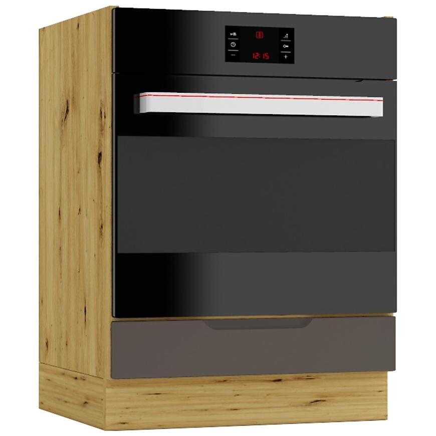 Kuchyňská skříňka Cosmo Isabel Dk60 černý hrášek/dub artisan