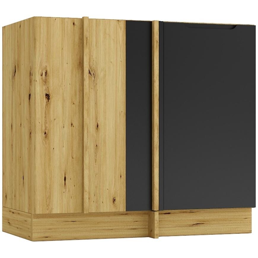 Kuchyňská skříňka Cosmo Isabel Dnp P/L  černý hrášek/dub artisan
