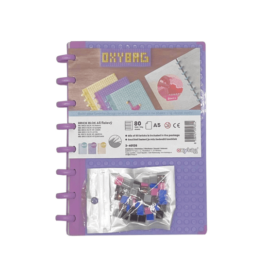 Oxybag Blok A5 Brick - fialový - 3-40126