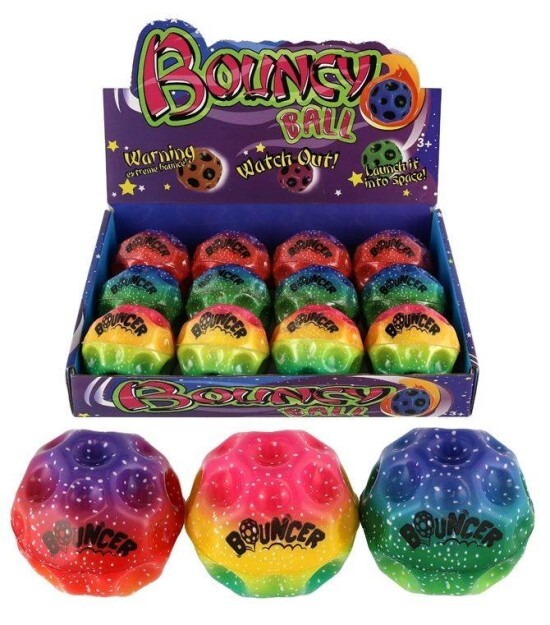 Teddies Extrémně skákací míček - duhový - 6 cm - 00800315