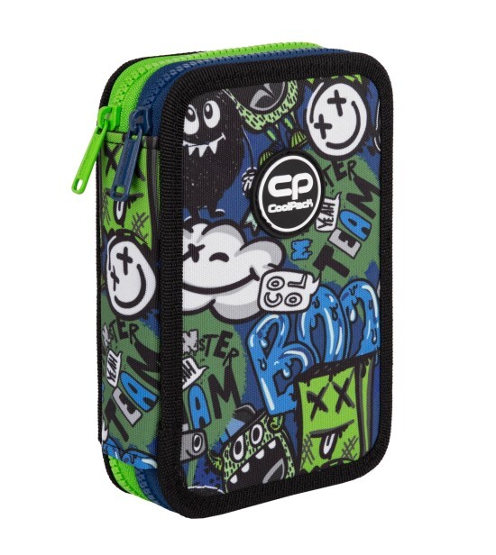 CoolPack Dvoupatrový vybavený penál JUMPER 2 - Monster Team - F066824