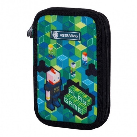 Astra Dvoupatrový penál ASTRABAG - Game - prázdný - AC2 503023017