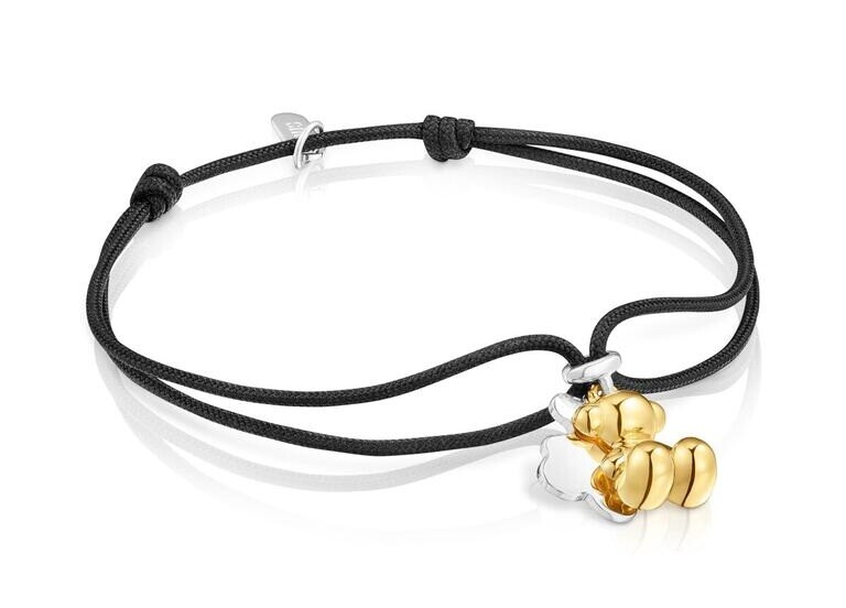 Tous Černý nylonový náramek s medvídky Bold Bear 1004458200