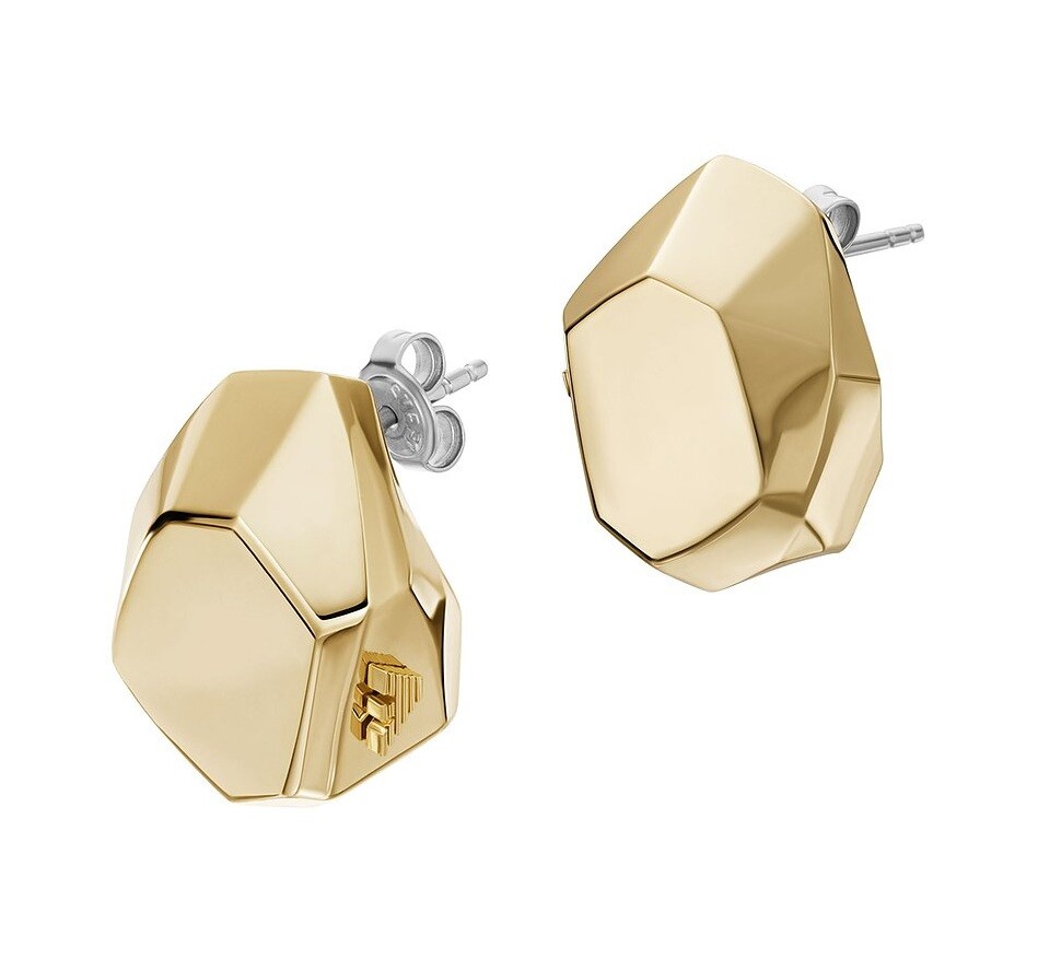 Emporio Armani Masivní pozlacené náušnice EGS3195710