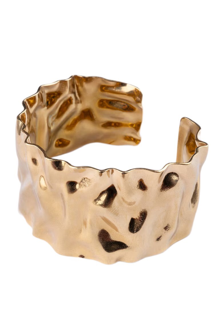 Marc Malone Masivní otevřený náramek Gleam Gold MCB250337G