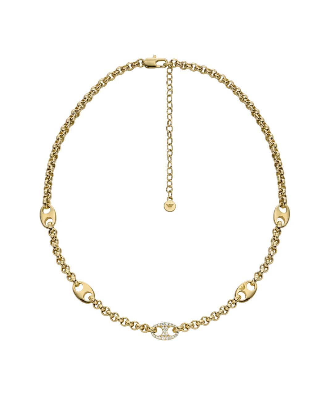 Emporio Armani Módní pozlacený náhrdelník se zirkony EGS3269710