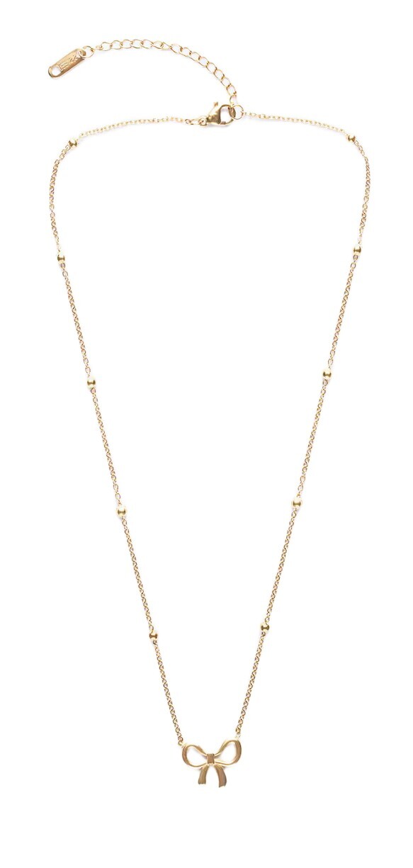 Emily Westwood Dámský pozlacený náhrdelník Mašle EWN250261G