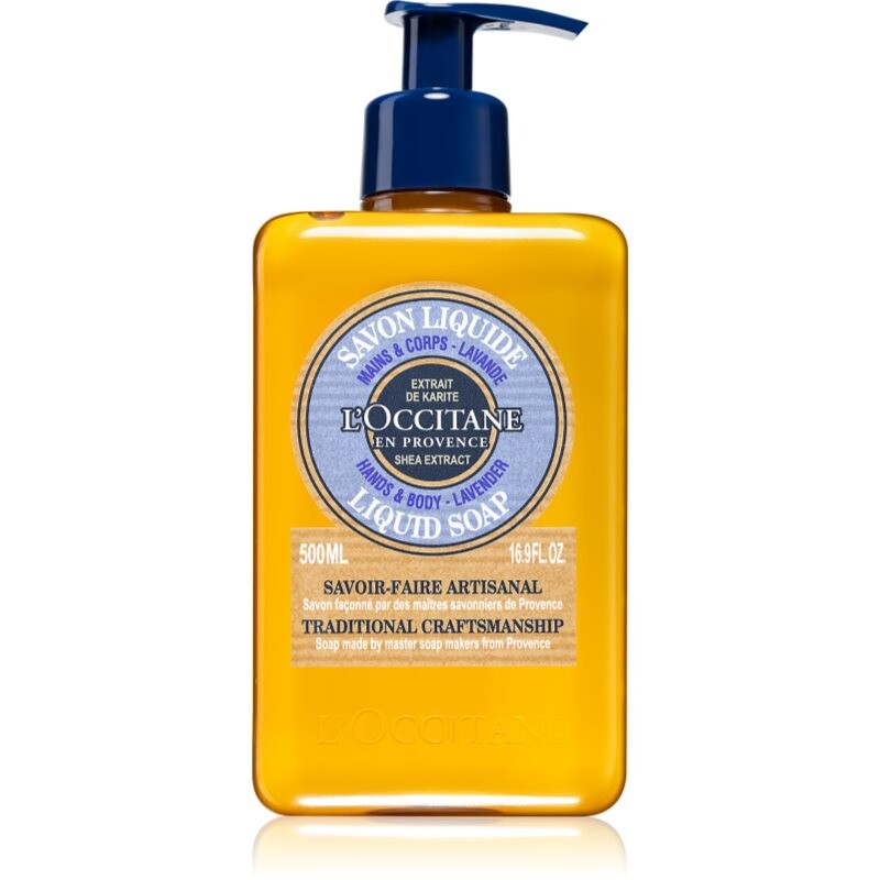 L’Occitane Karité Lavender Liquid Soap tekuté mýdlo s bambuckým máslem 500 ml