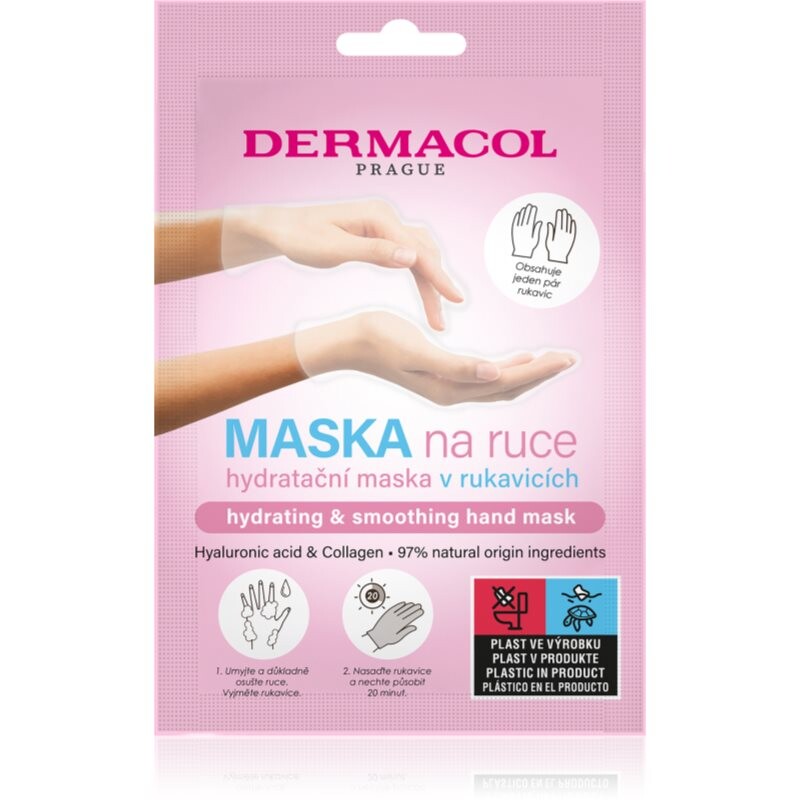 Dermacol Hand Mask Hydrating & Smoothing rukavice s hydratačním účinkem 1 pár