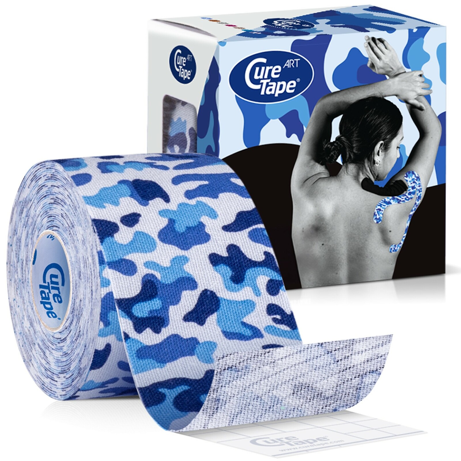 CureTape Kineziologický tejp Army Blue 5 cm x 5 m