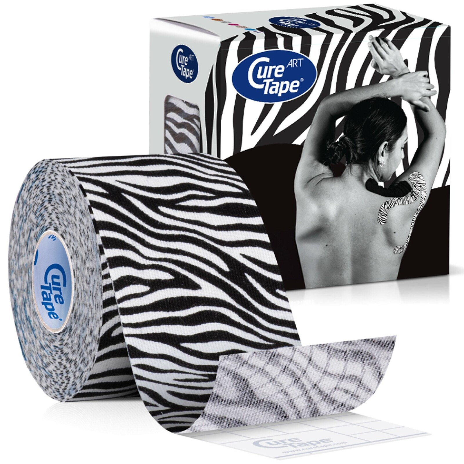 CureTape Kineziologický tejp Art Zebra 5 cm x 5 m