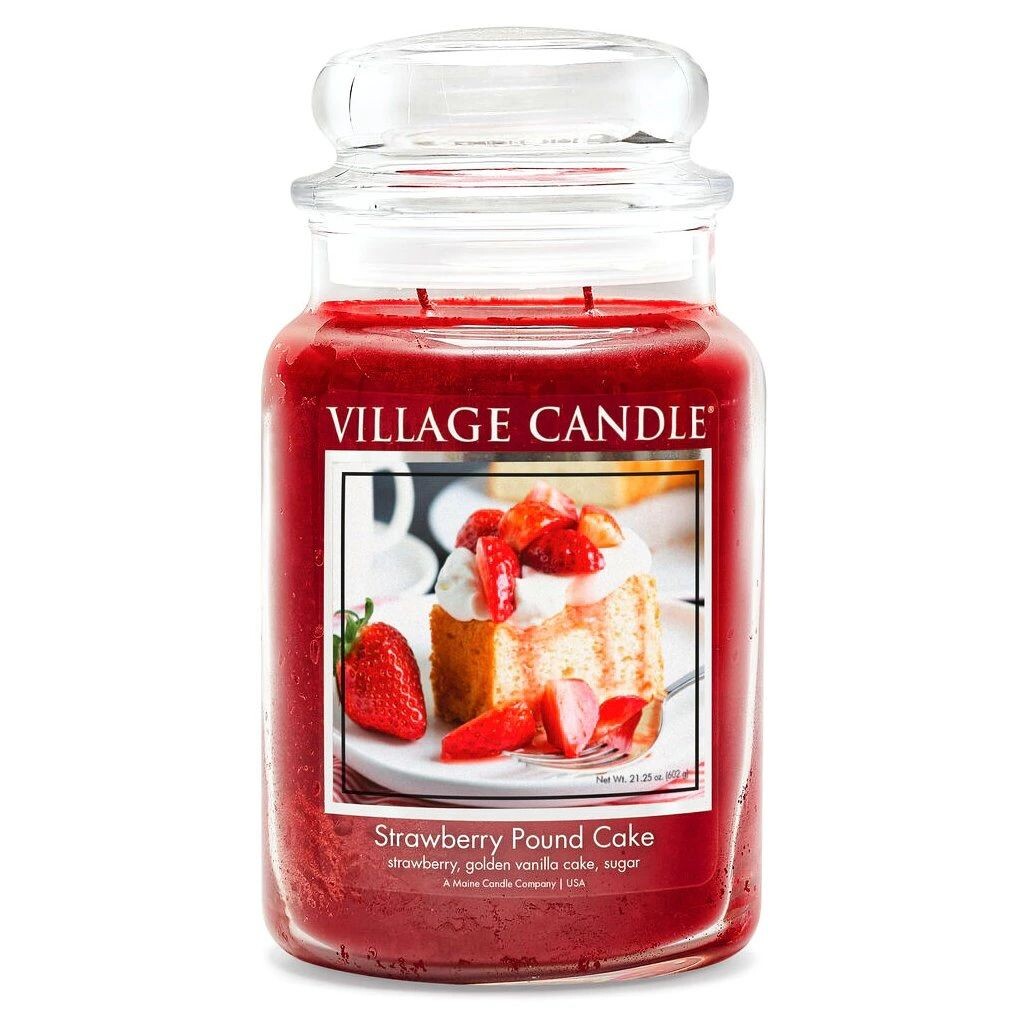 Village Candle Vonná svíčka Strawberry Pound Cake 602 g