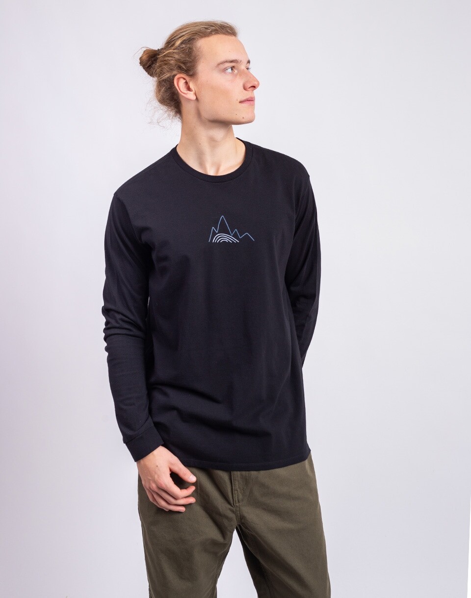 Patagonia M's L/S Berm Logo Responsibili-Tee Black M