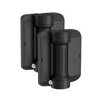 LOCINOX SERVAL-SD-R – zavírač nahrazující panty na kulatý sloupek, pro křídlové branky, černý