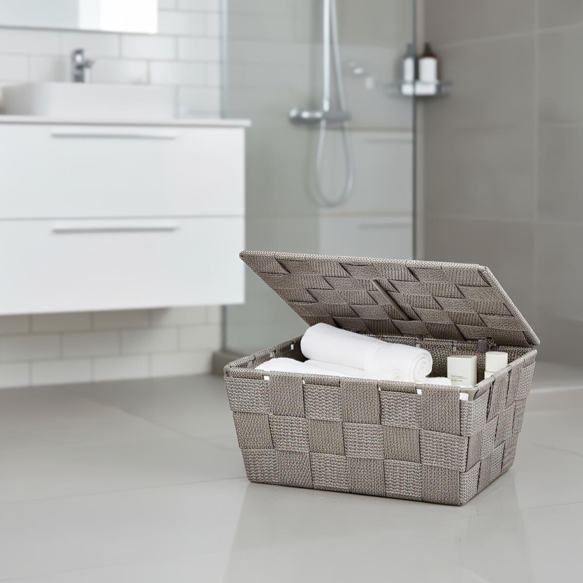 Úložný košík Adria, béžový, mini