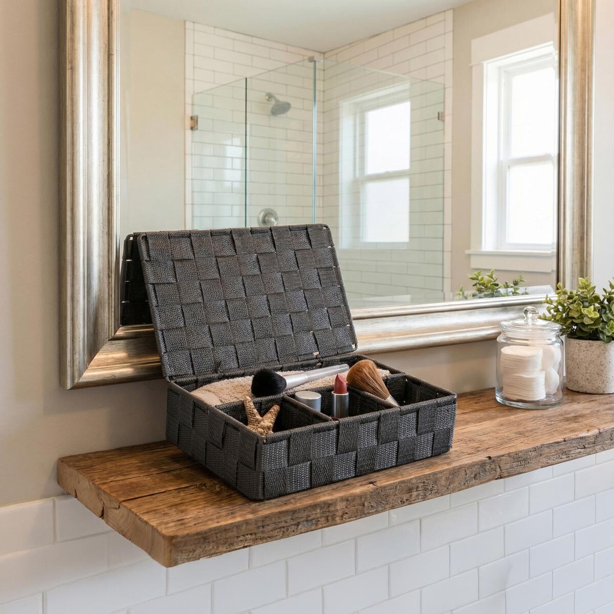 Úložný košík Adria, tmavě šedý, malý