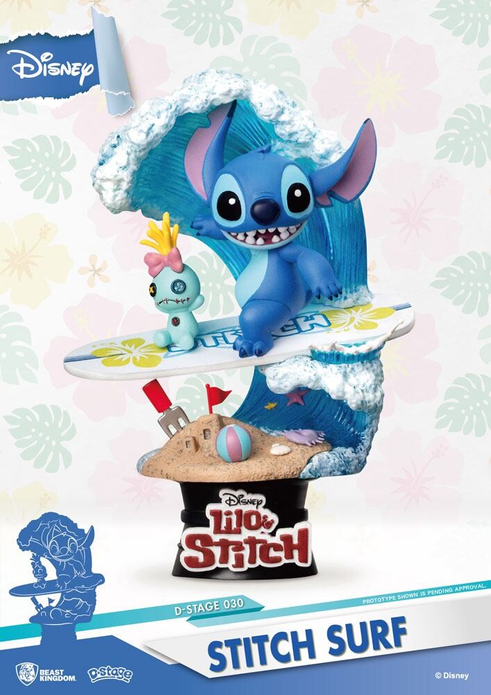 Beast Kingdom Toys | Lilo & Stitch - Disney D-Stage PVC Diorama Stitch Surf 15 cm