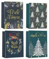 Anděl Přerov Dárková taška vánoční se zlatou ražbou (M)