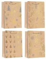 Anděl Přerov Kraftová taška vánoční se zlatou ražbou (S)