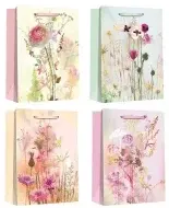 Anděl Přerov Dárková taška květiny se zlatou ražbou (M)