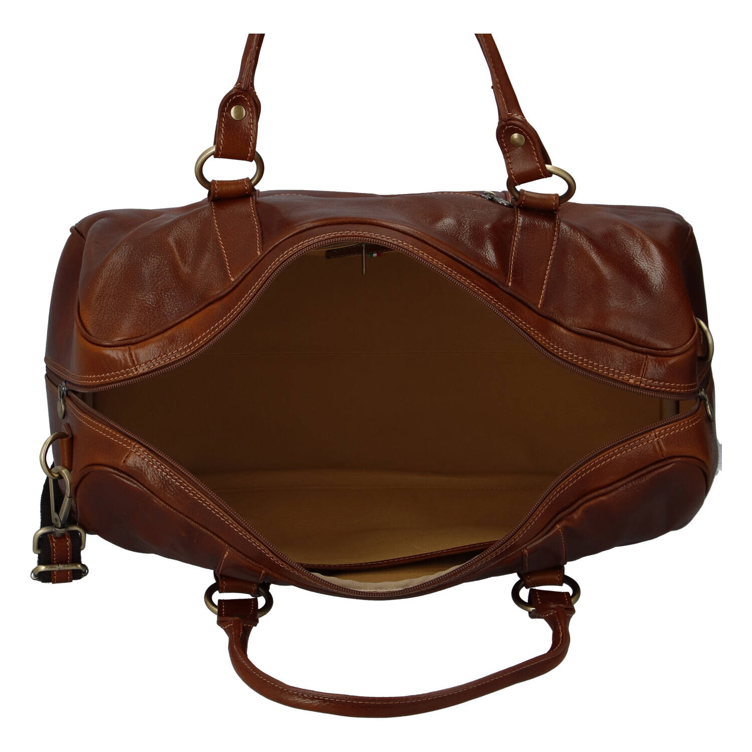 Velká kožená cestovní taška Čestmír, hnědá