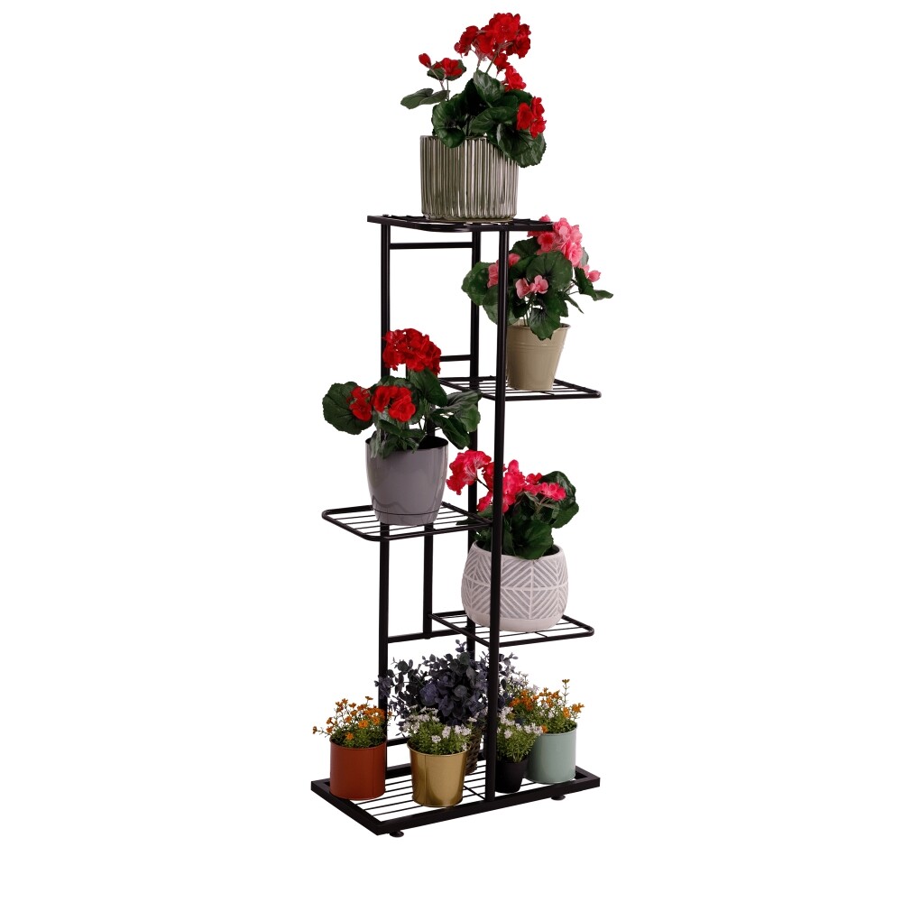 Kovový stojan na květiny TORRIA 1, tmavě šedá