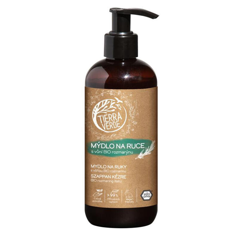 Tierra Verde tekuté mýdlo na ruce s vůní BIO rozmarýnu