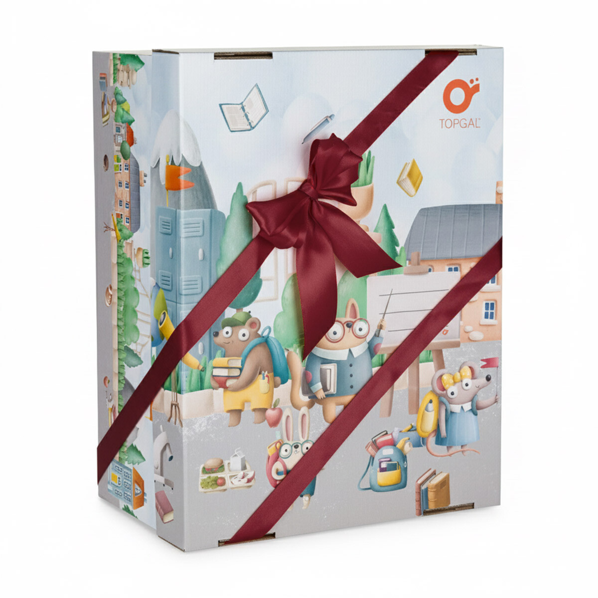 Dárková krabice s víkem Topgal GIFT BOX CARTOON MAXI RED