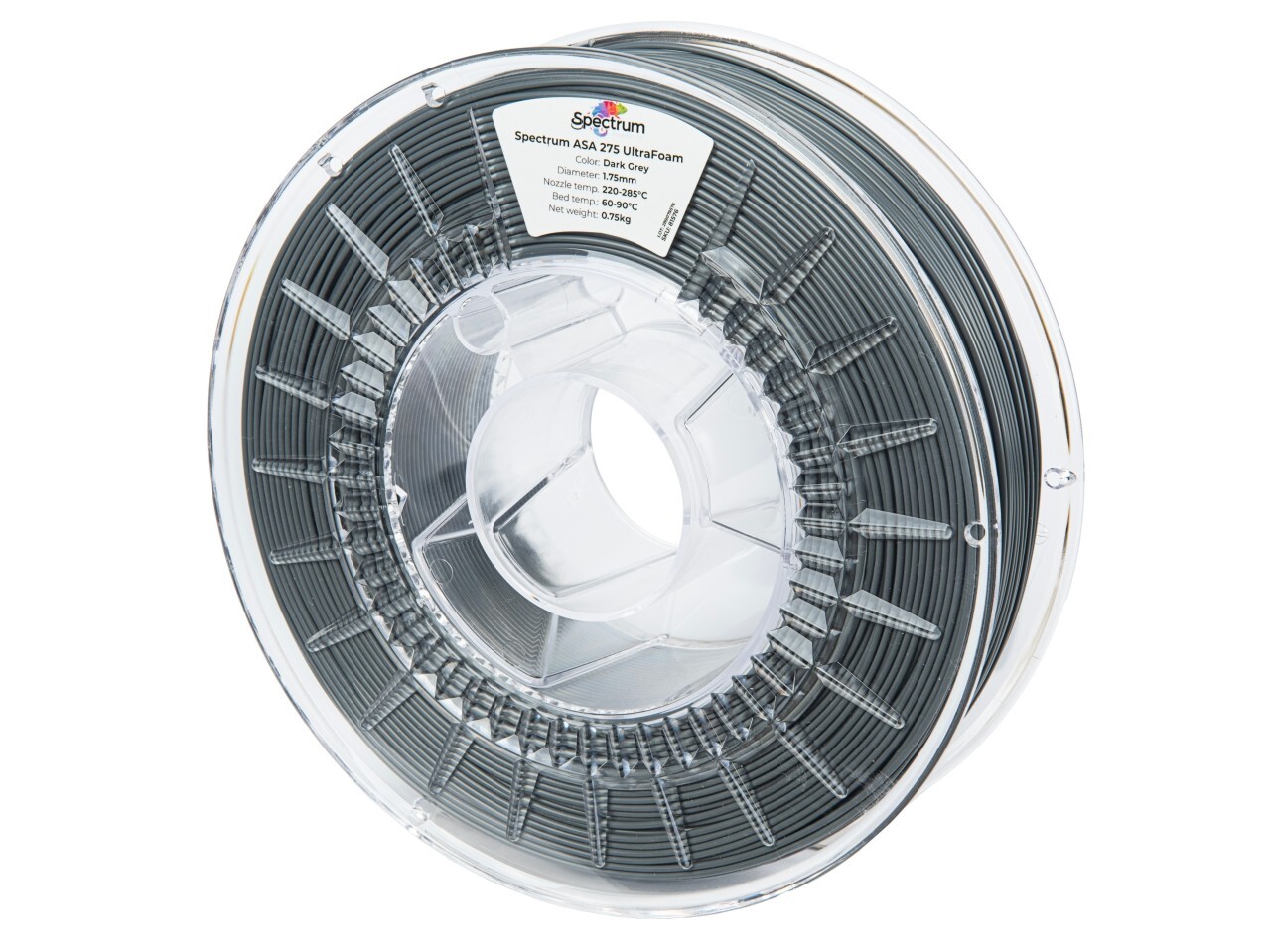 Spectrum 81576 filament, LW-ASA UltraFoam, 1.75mm, DARK GREY, 0.75kg