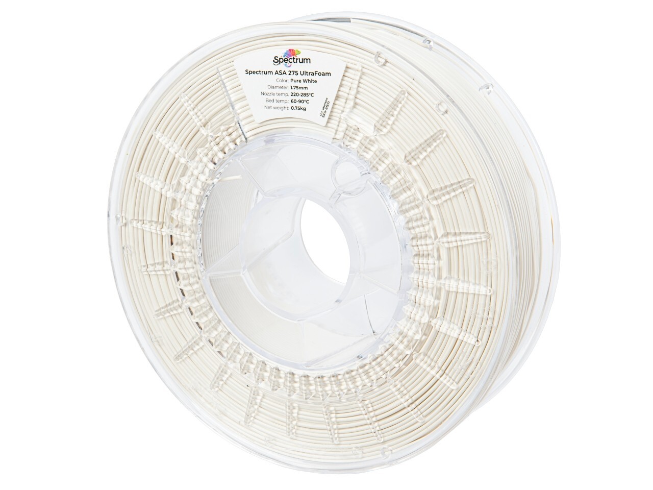 Spectrum 81571 filament, LW-ASA UltraFoam, 1.75mm, PURE WHITE, 0.75kg