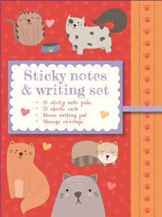 Sticky Notes and Writing Set: Cute Cats - Press Peony