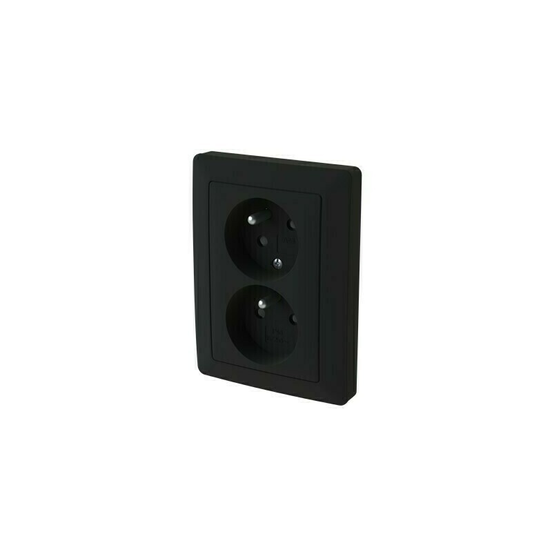 Zásuvka 230 V dvojnásobná ABB Zoni matná černá