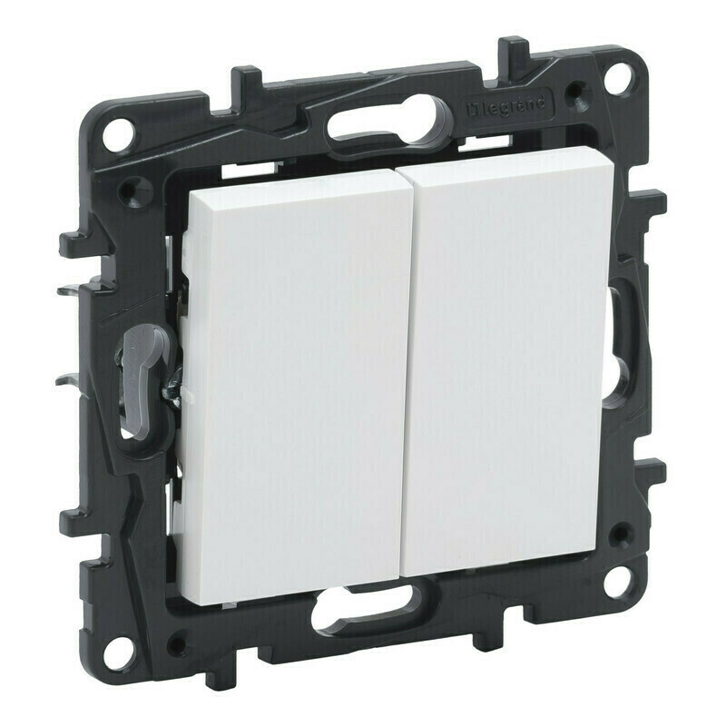 Přepínač střídavý dvojitý řazení 6+6 Legrand Niloé Step bílá