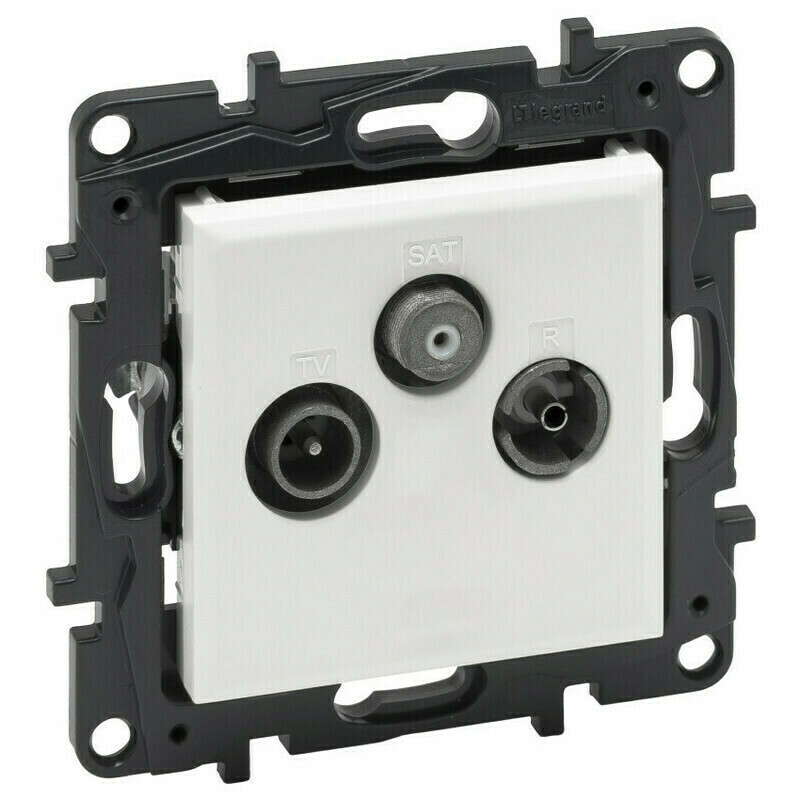 Zásuvka anténní hvězda koncová Legrand Niloé Step TV/R/SAT bílá