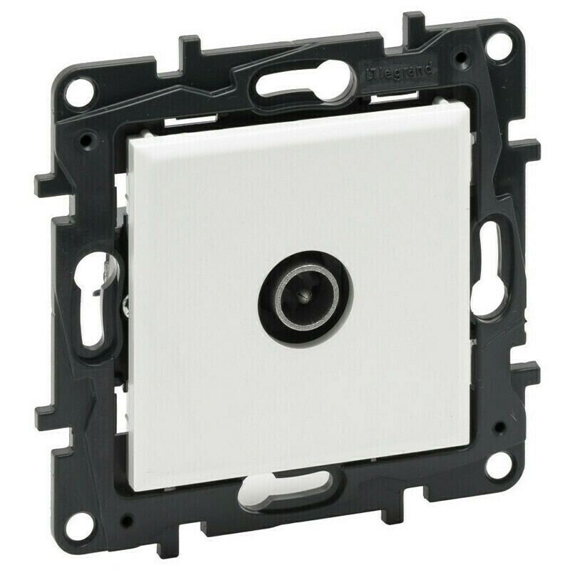 Zásuvka anténní hvězda Legrand Niloé Step TV bílá