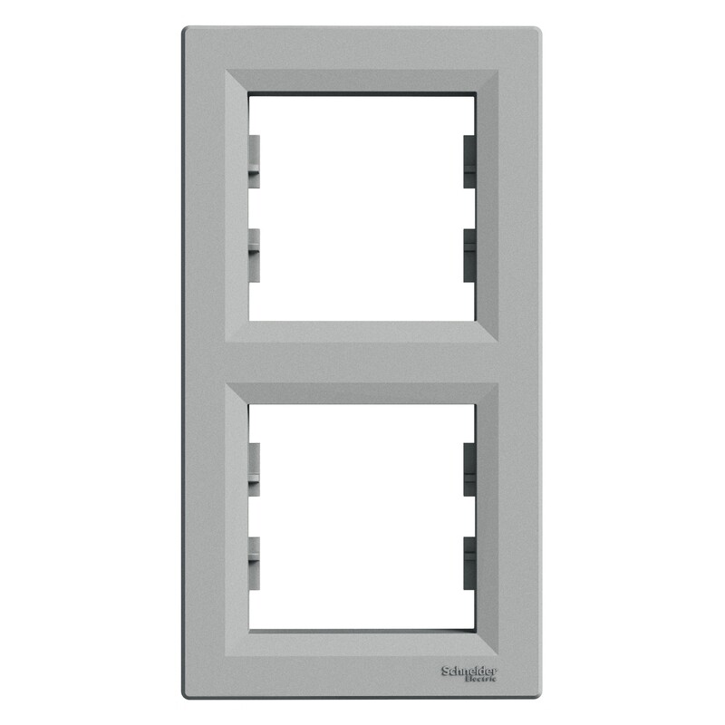 Rámeček Schneider Electric Asfora dvojnásobná aluminium