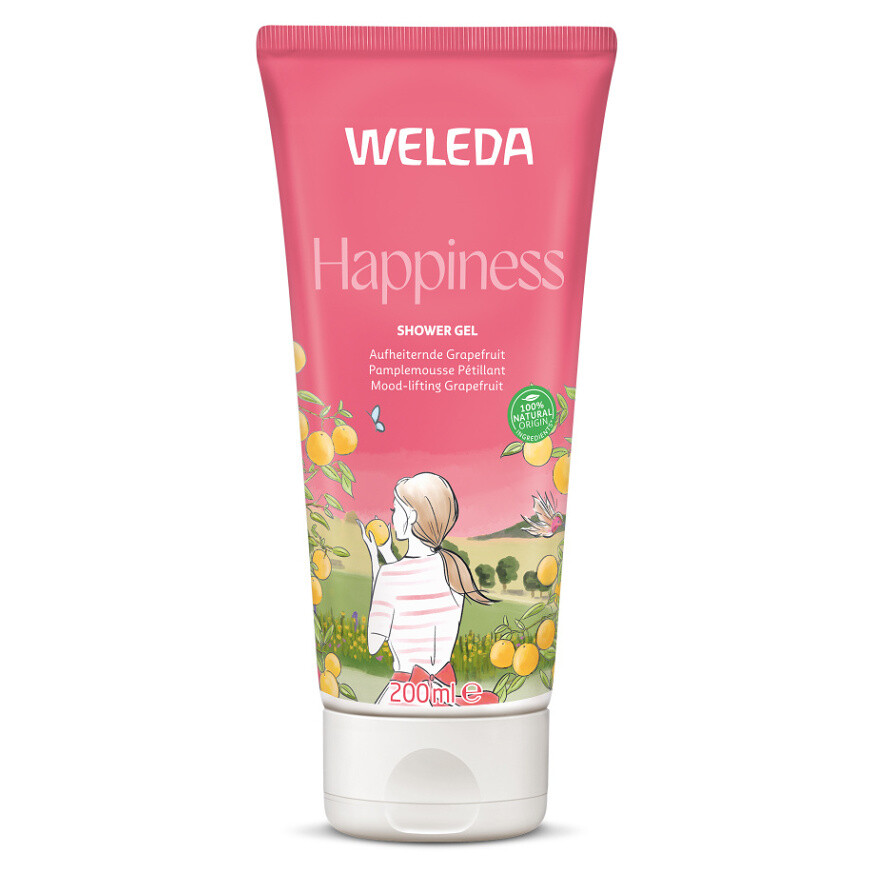 WELEDA Happiness Grepový sprchový gel 200 ml, poškozený obal