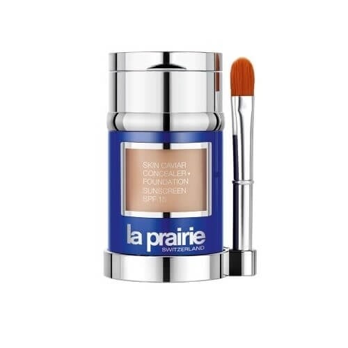Luxusní tekutý make-up s korektorem SPF 15 (Skin Caviar Concealer Foundation) 30 ml + La Prairie / Odstín: Creme Peche - 2 g