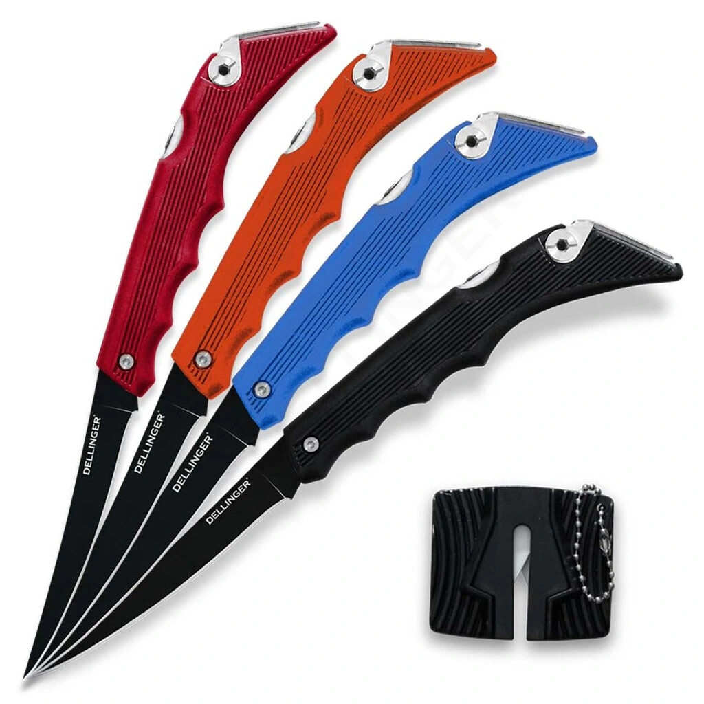 Nůž zavírací flexi filetovací Dellinger 140 mm - červený