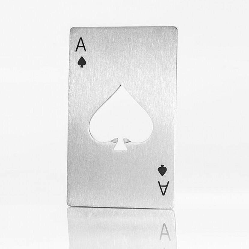 Otvírák na láhve do peněženky ACE - stříbrný