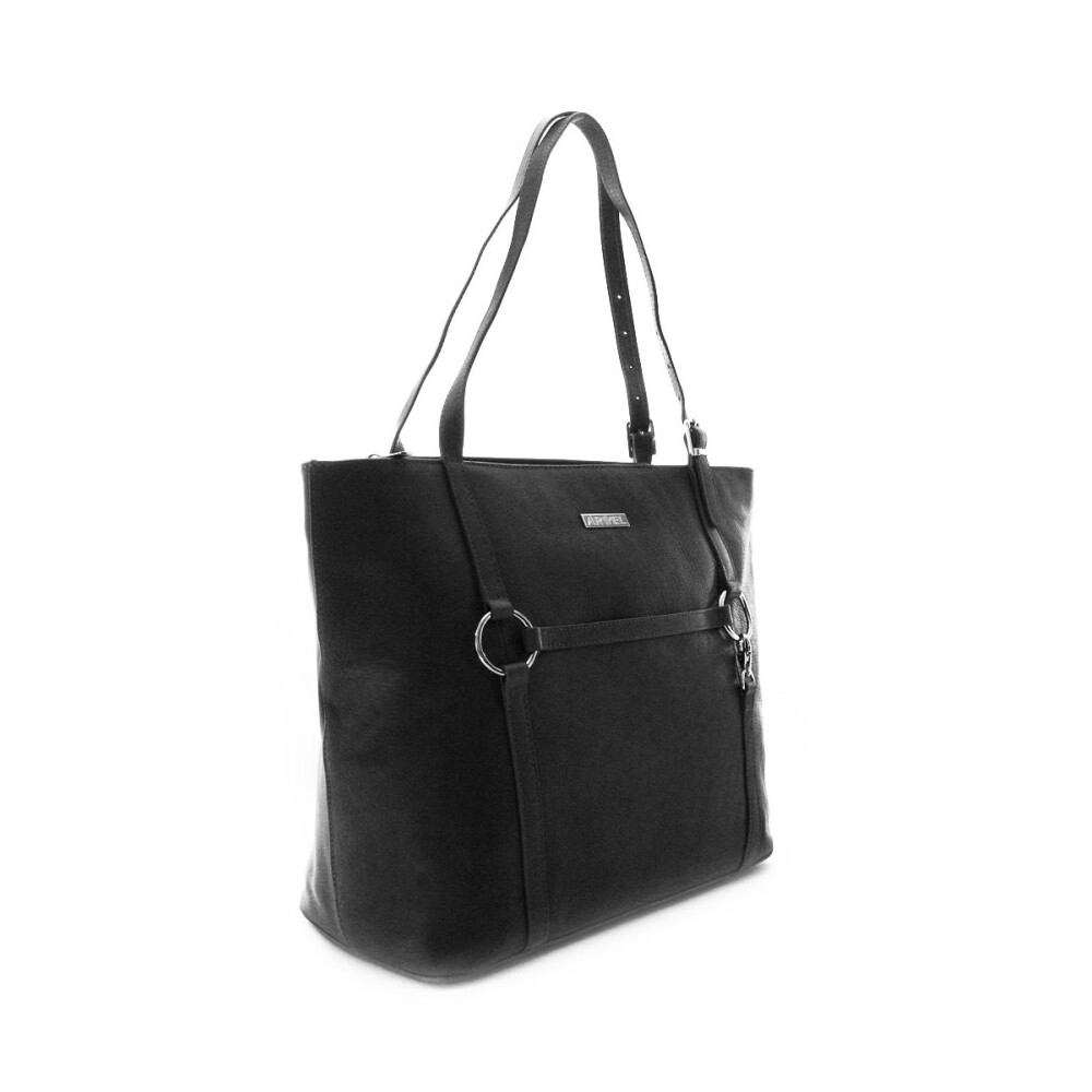 Kožená dámská kabelka Arwel 2403 - černá