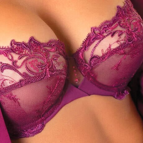 Podprsenka bardotka LISE CHARMEL (ACH3072-13), Velikost 70E, Barva vínová