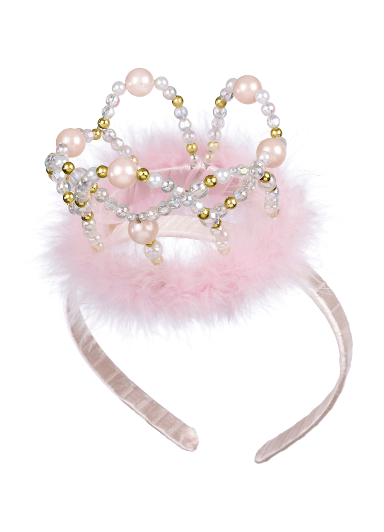 Souza! - Čelenka do vlasů Alexandra s korunkou, světle růžová