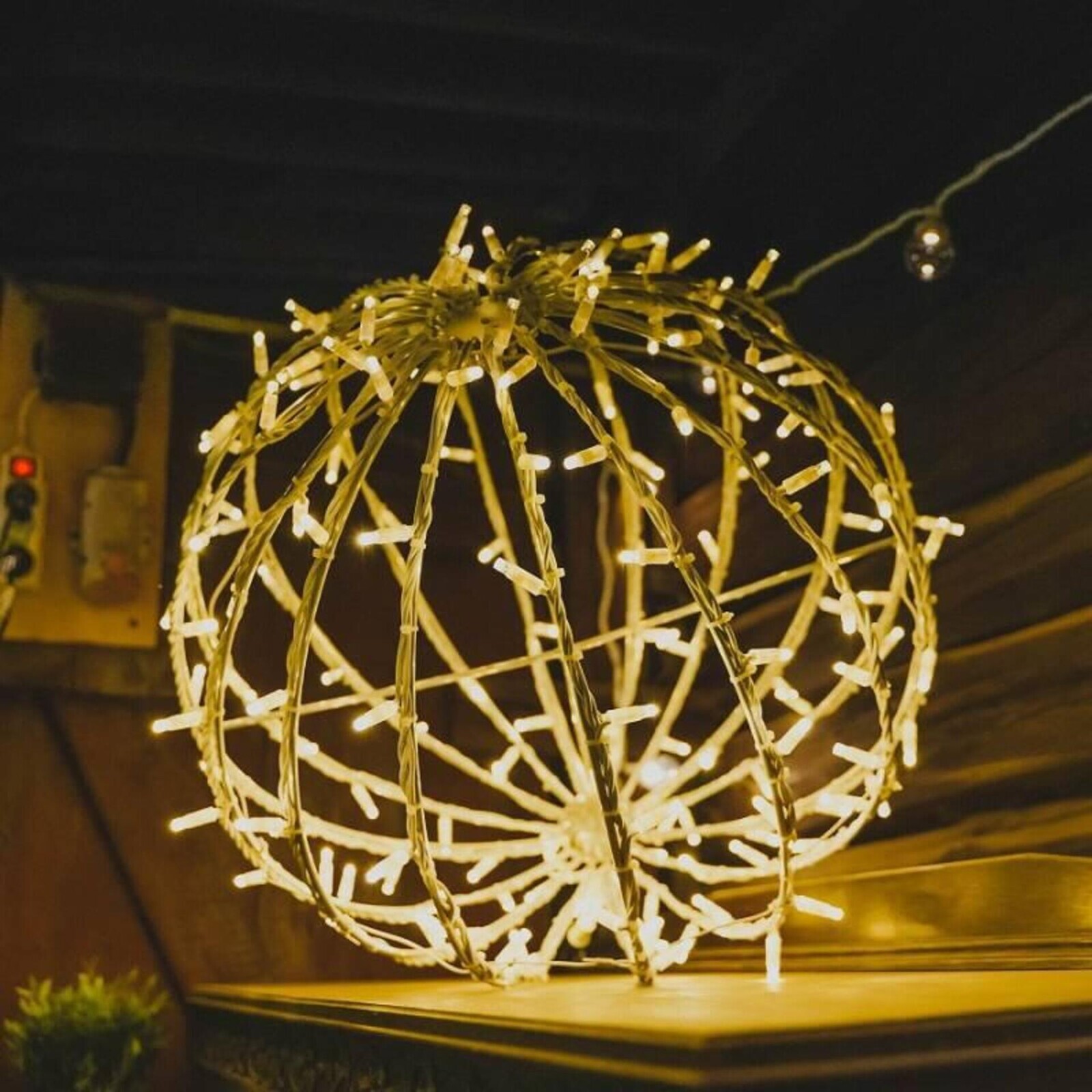 DecoLED LED světelná koule, teple bílá, pr. 40 cm