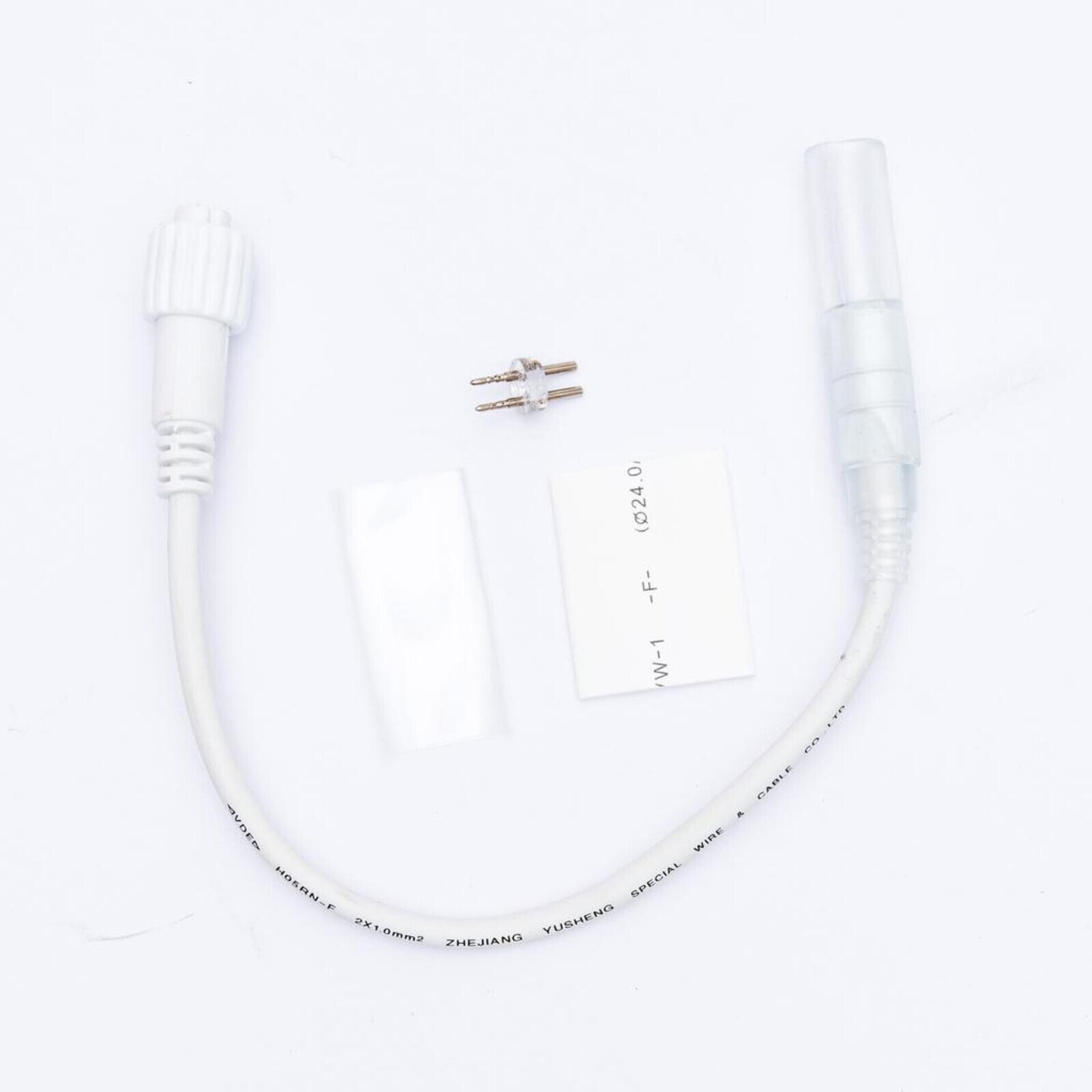 DecoLED Přípojka mezi světelnou hadicí a systémy EASY FIX 0,25m, bílý, samičí