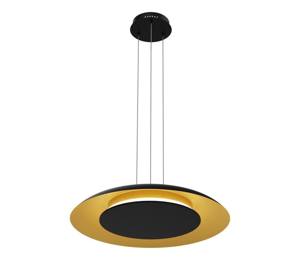 LED Lustr na lanku PIATTINO LED/30W/230V 2700/3200/4000K pr. 40 cm černá/zlatá ML1815